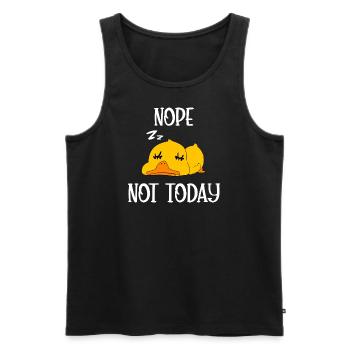 Nope not today duck - Männer Premium Bio Tank Top - Schwarz - Vorne - AI Model Male 178 light (178cm)