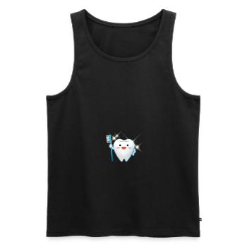 Tooth fairy - Men's Premium Organic Tank Top - black - Front - Michal (187cm)