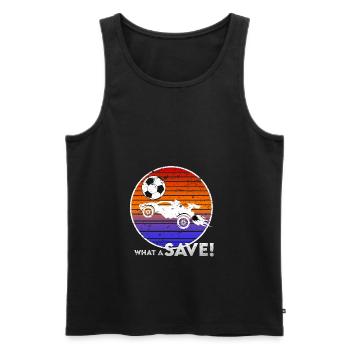 Rocket RC Car League Soccer Retro Vintage - Männer Premium Bio Tank Top - Schwarz - Vorne - AI Model Male 178 light (178cm)