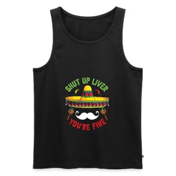 Shut Up Liver You're Fine - Débardeur bio Premium Homme - noir - Devant - AI Model Male 178 light (178cm)