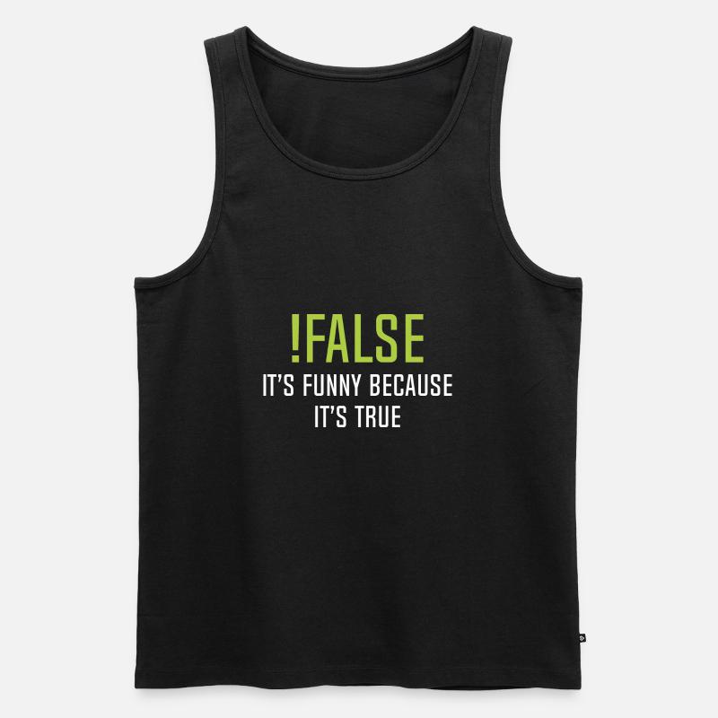 FALSE - Männer Premium Bio Tank Top - Schwarz