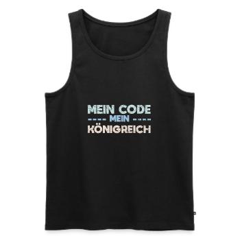 Mein Code, Mein Königreich - Männer Premium Bio Tank Top - Schwarz - Vorne - AI Model Male 178 light (178cm)