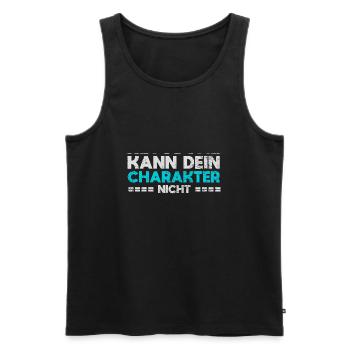 Retusche Kann Dein Charakter Nicht Fixieren - Männer Premium Bio Tank Top - Schwarz - Vorne - AI Model Male 178 light (178cm)