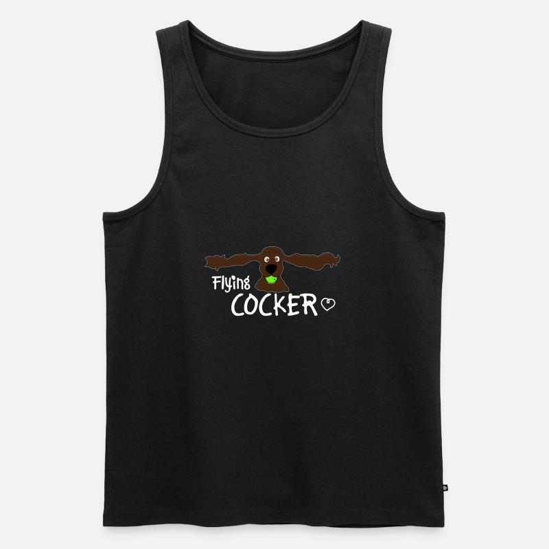 Cocker Spaniel - Männer Premium Bio Tank Top - Schwarz