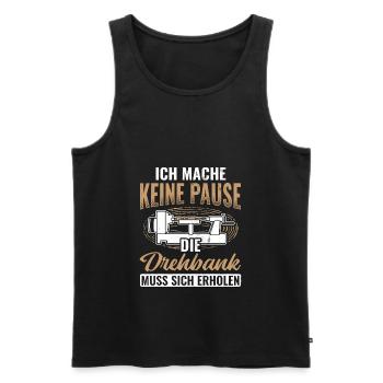 Drechseln - Männer Premium Bio Tank Top - Schwarz - Vorne - Michal (187cm)