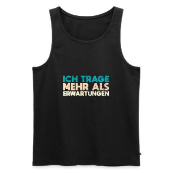 Ich Trage Mehr Als Erwartungen - Männer Premium Bio Tank Top - Schwarz - Vorne - Michal (187cm)