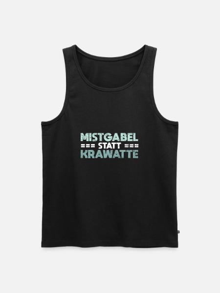 Mistgabel Statt Krawatte - Männer Premium Bio Tank Top - Schwarz