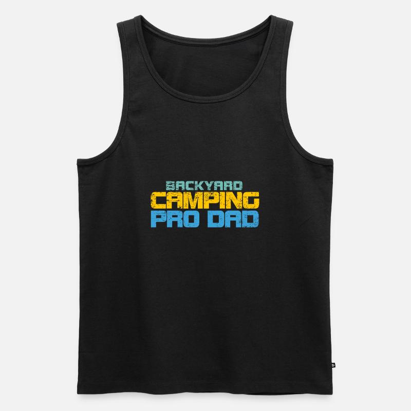 Backyard Camping Pro Dad - Männer Premium Bio Tank Top - Schwarz