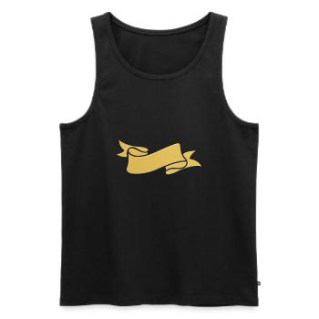 Banner Gold - Men's Premium Organic Tank Top - black - Front - AI Model Male 178 light (178cm)