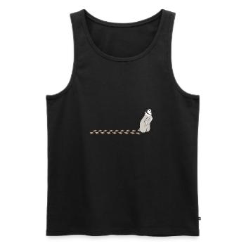 Joli bébé pingouin se dandinant dans la neige - Débardeur bio Premium Homme - noir - Devant - Michal (187cm)