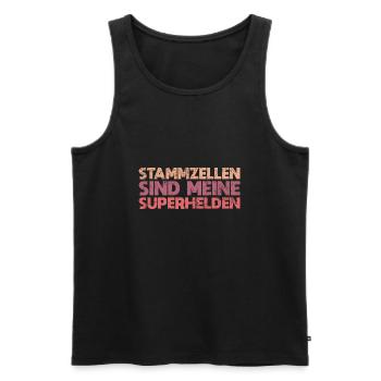 Stammzellen Sind Meine Superhelden - Männer Premium Bio Tank Top - Schwarz - Vorne - Michal (187cm)