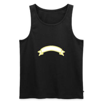 Banner - Men's Premium Organic Tank Top - black - Front - AI Model Male 178 light (178cm)