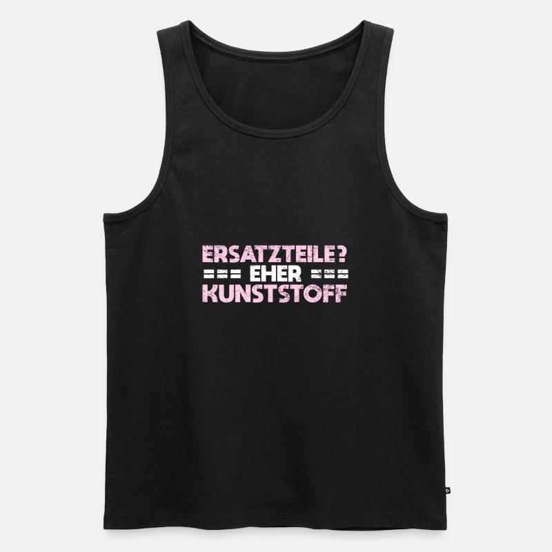 Ersatzteile? Eher Kunststoff - Männer Premium Bio Tank Top - Schwarz