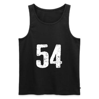 54 Nombre Vintage - Débardeur bio Premium Homme - noir - Devant - Michal (187cm)