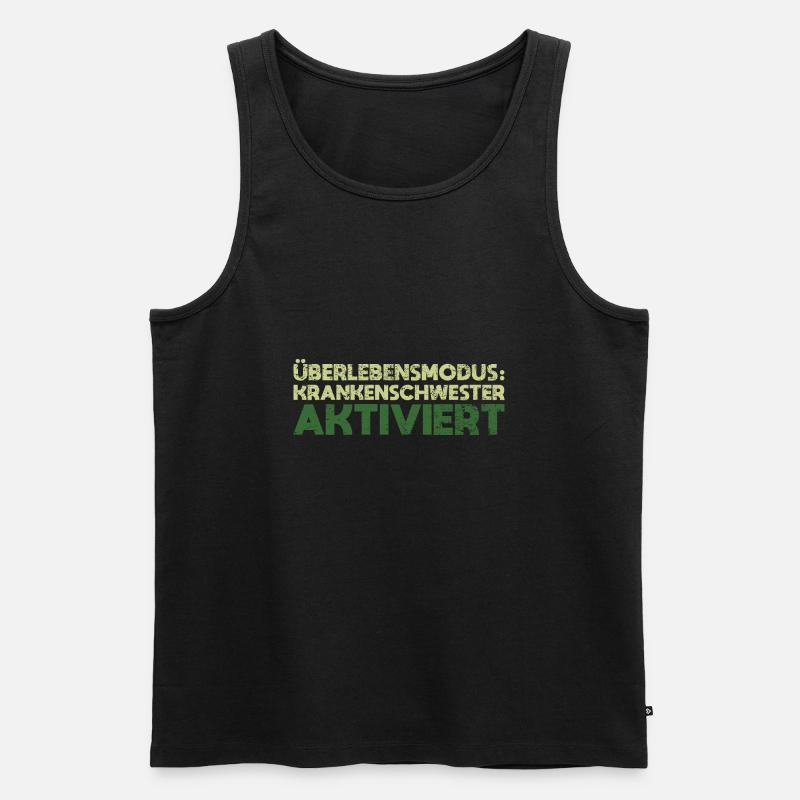Überlebensmodus: Krankenschwester Aktiviert - Männer Premium Bio Tank Top - Schwarz