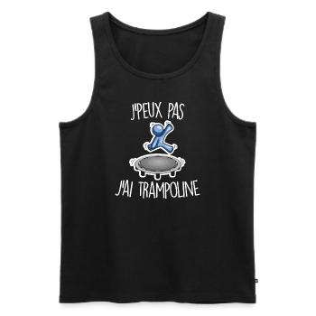 J'peux pas j'ai trampoline - Débardeur bio Premium Homme - noir - Devant - Michal (187cm)