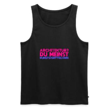 Architektur? Du Meinst Kunststofftechnik - Männer Premium Bio Tank Top - Schwarz - Vorne - Michal (187cm)