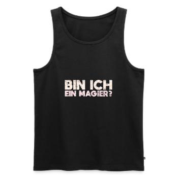 Bin Ich Ein Magier? - Männer Premium Bio Tank Top - Schwarz - Vorne - Michal (187cm)