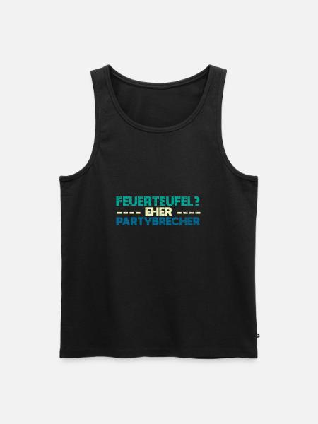 Feuerteufel? Eher Partybrecher - Männer Premium Bio Tank Top - Schwarz