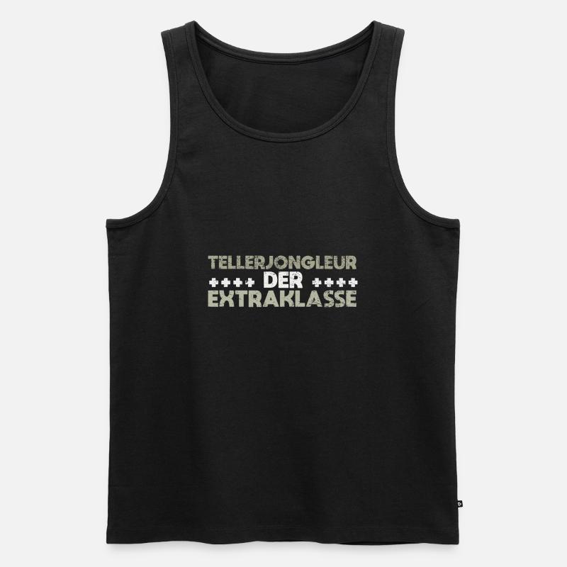 Tellerjongleur Der Extraklasse - Männer Premium Bio Tank Top - Schwarz