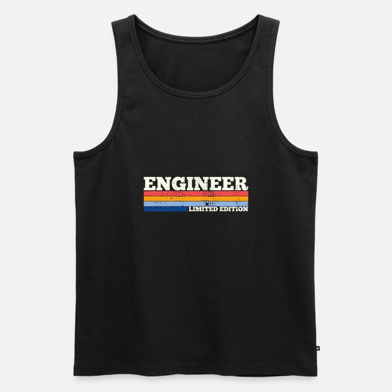 Engineers - Funny Sarcastic Engineering - Männer Premium Bio Tank Top - Schwarz