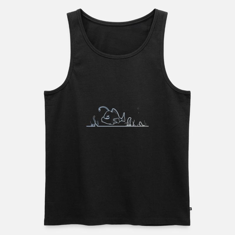 Tiefe der Ozeane - Männer Premium Bio Tank Top - Schwarz