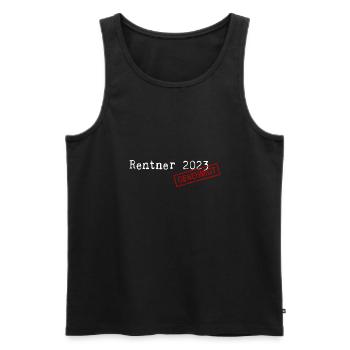 Rentner 2023, Pensionär, Endlich im Ruhestand! - Männer Premium Bio Tank Top - Schwarz - Vorne - Michal (187cm)