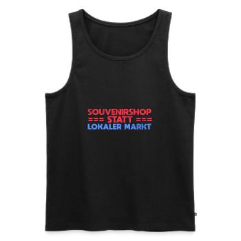 Souvenirshop Statt Lokaler Markt - Männer Premium Bio Tank Top - Schwarz - Vorne - Michal (187cm)