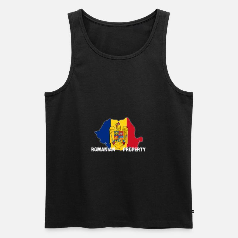 Rumänien - Männer Premium Bio Tank Top - Schwarz