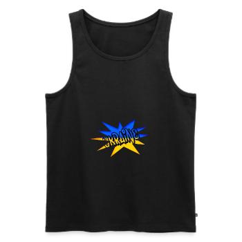 Ukraine - Männer Premium Bio Tank Top - Schwarz - Vorne - AI Model Male 178 light (178cm)