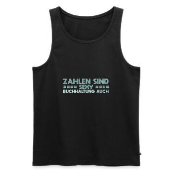 Zahlen Sind Sexy, Buchhaltung Auch - Männer Premium Bio Tank Top - Schwarz - Vorne - AI Model Male 178 light (178cm)