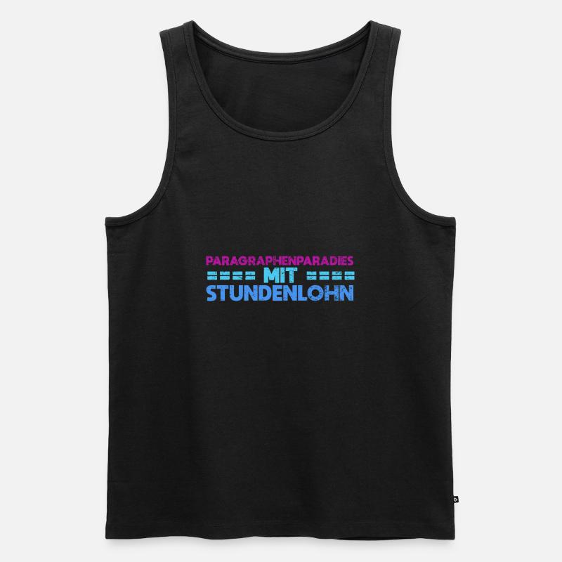 Paragraphenparadies Mit Stundenlohn - Männer Premium Bio Tank Top - Schwarz