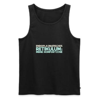 Endoplasmatisches Retikulum: Meine Komfortzone - Männer Premium Bio Tank Top - Schwarz - Vorne - AI Model Male 178 light (178cm)