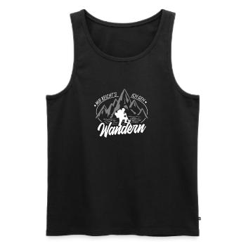 Wandern mir reichts ich geh wandern - Männer Premium Bio Tank Top - Schwarz - Vorne - Michal (187cm)