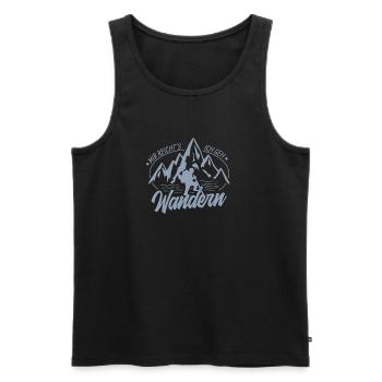 andern mir reichts ich geh wandern - Männer Premium Bio Tank Top - Schwarz - Vorne - Michal (187cm)