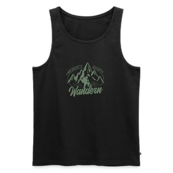 andern mir reichts ich geh wandern - Männer Premium Bio Tank Top - Schwarz - Vorne - Michal (187cm)
