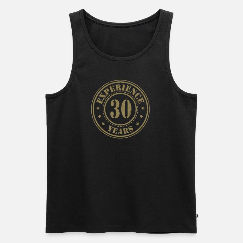 30 Jahre Erfahrung - Männer Premium Bio Tank Top - Schwarz