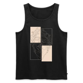 Apollo in Schwarz - Männer Premium Bio Tank Top - Schwarz - Vorne - AI Model Male 178 light (178cm)