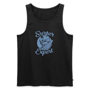Surfer Design Surfer Expert Surfen Surfbrett - Männer Premium Bio Tank Top - Schwarz - Vorne - AI Model Male 178 light (178cm)