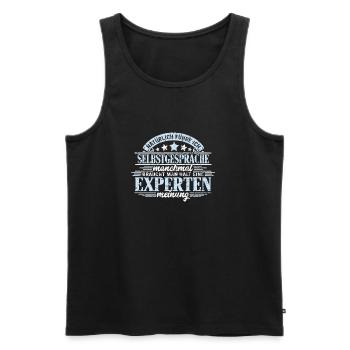 Selbstgespräche führen Kompetente Beratung - Männer Premium Bio Tank Top - Schwarz - Vorne - AI Model Male 178 light (178cm)