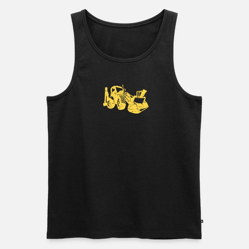 Baggerfahrer Radlader Bagger - Männer Premium Bio Tank Top - Schwarz