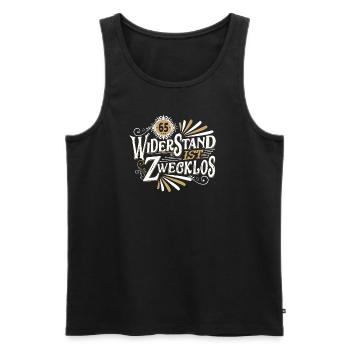 65. Geburtstag Widerstand ist zwecklos - Männer Premium Bio Tank Top - Schwarz - Vorne - Michal (187cm)