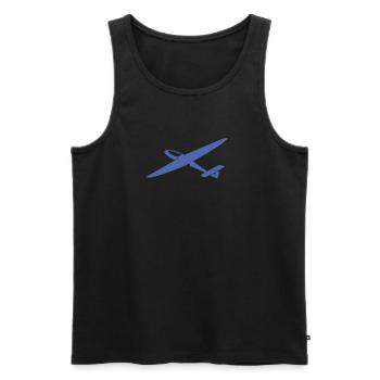 Minimalistische Segelflieger Pilot Silhouette - Männer Premium Bio Tank Top - Schwarz - Vorne - AI Model Male 178 light (178cm)