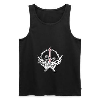 Guitar Rock and Roll - Men's Premium Organic Tank Top - black - Front - Michal (187cm)
