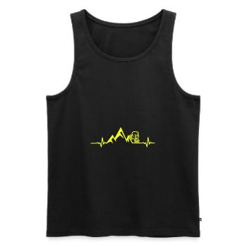Bicycle riding bicycle - Men's Premium Organic Tank Top - black - Front - AI Model Male 178 light (178cm)
