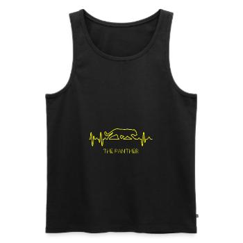 Panther - Männer Premium Bio Tank Top - Schwarz - Vorne - AI Model Male 178 light (178cm)