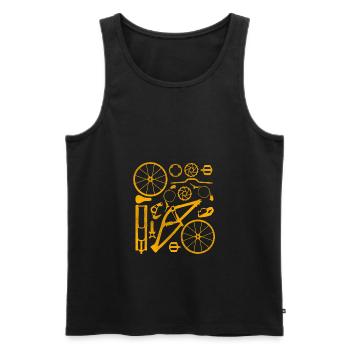 Fahrrad - Männer Premium Bio Tank Top - Schwarz - Vorne - Michal (187cm)