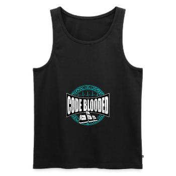 programmer - Men's Premium Organic Tank Top - black - Front - AI Model Male 178 light (178cm)