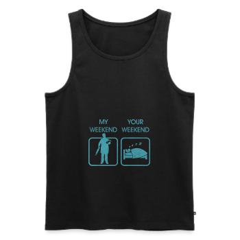 Backen Bäcker - Männer Premium Bio Tank Top - Schwarz - Vorne - AI Model Male 178 light (178cm)