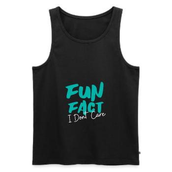 I'm not interested in "Fun fact, i don't care" - Men's Premium Organic Tank Top - black - Front - AI Model Male 178 light (178cm)